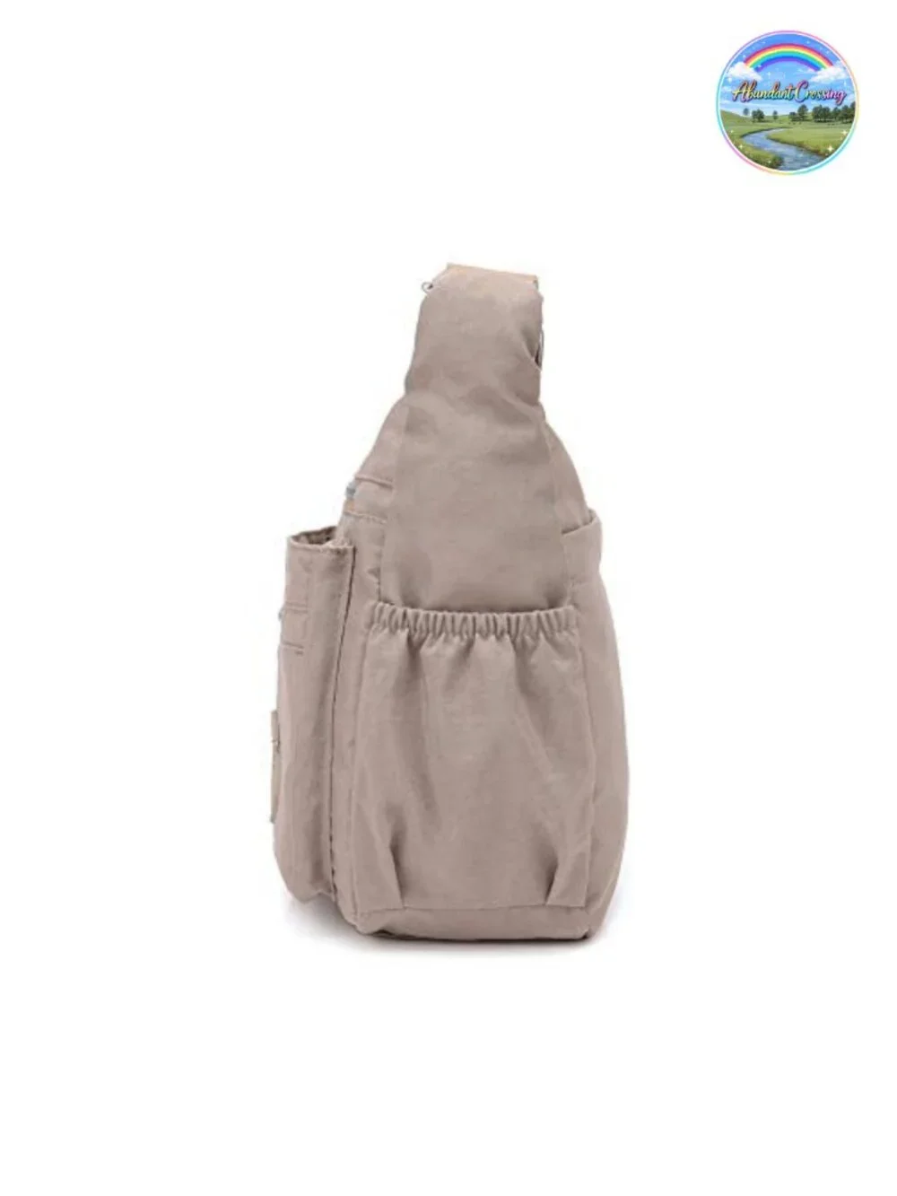 Nylon Crossbody Bag Waterproof Multi Pocket Shoulder Purse Lightweight Travel